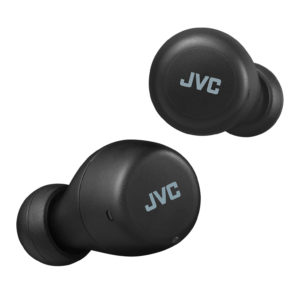 JVC HAEC20BTA Auriculares inalámbricos con clip para la oreja, conectividad  Bluetooth, a prueba de sudor IPX2, ajuste de movimiento pivotante (azul)