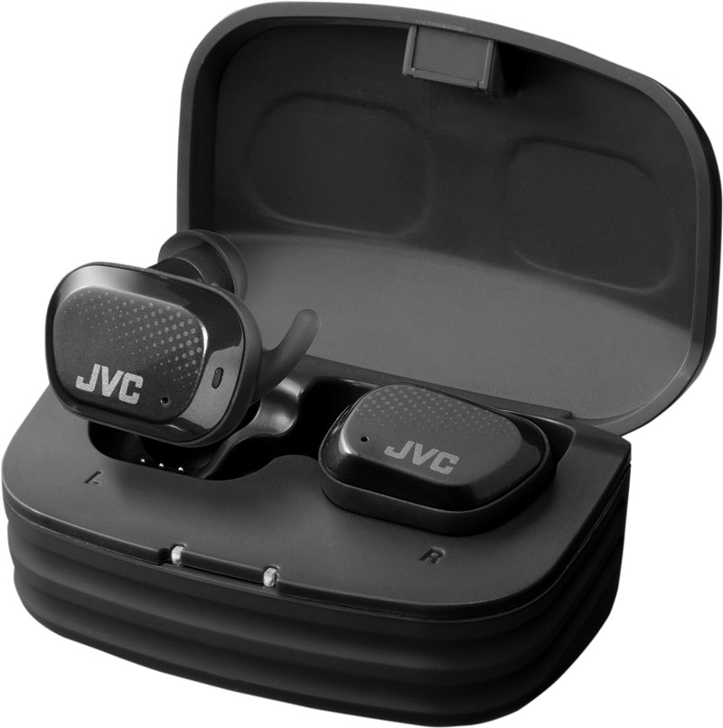 JVC AE - Auriculares inalámbricos, conectividad Bluetooth, ajuste de  movimiento de pivote, resistente al agua IPX5, entrenador de forma de